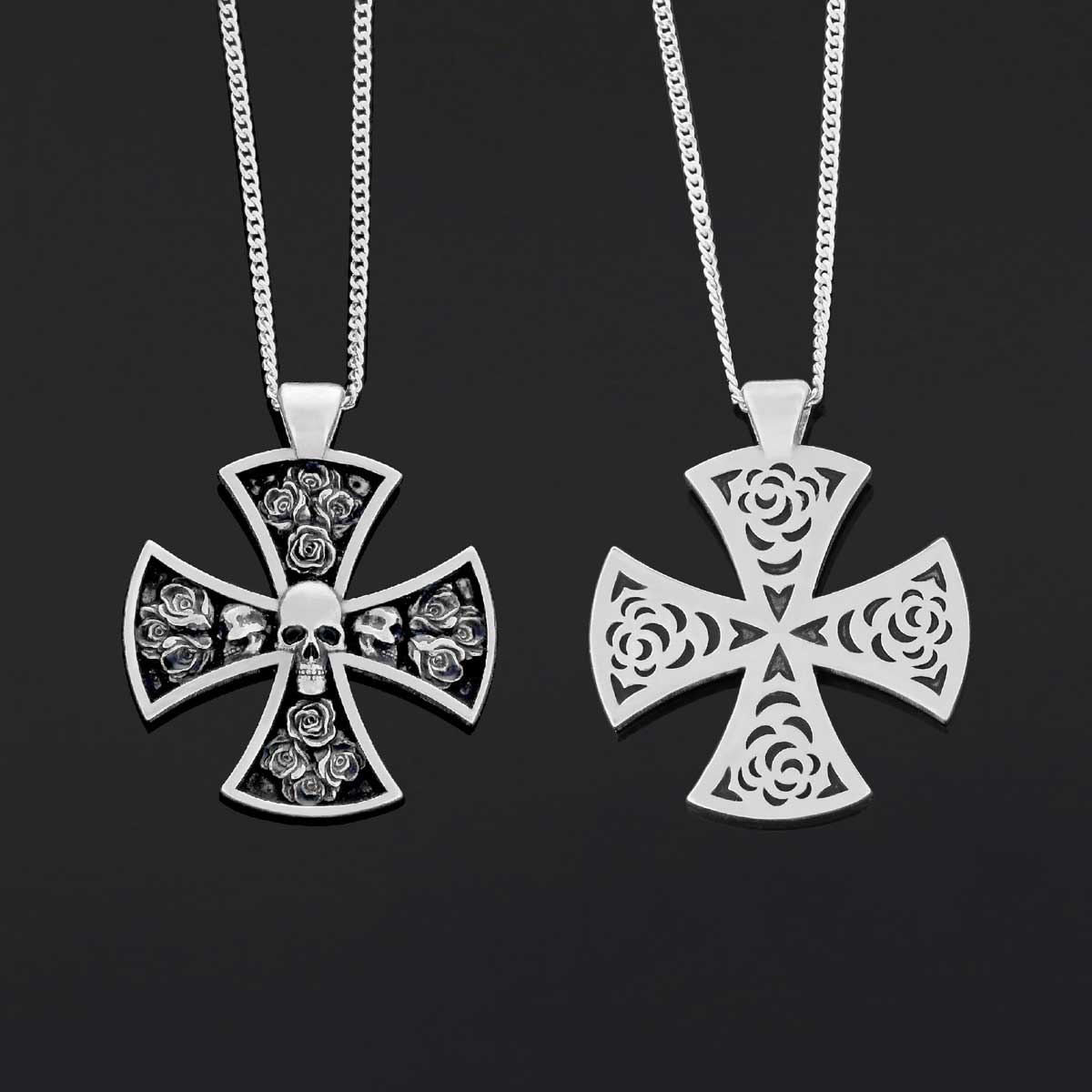 Rosicrucian Spiritual Pendant, Rosae Crucis Locket, Mystical Rosicrucian Symbol Necklace - view 3