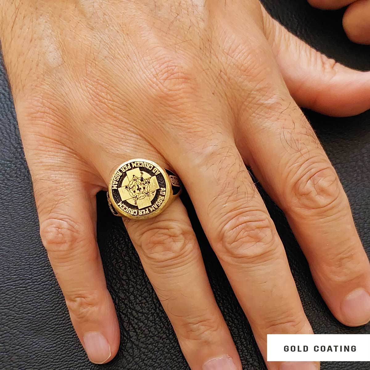 Round Amorc Jewelry, Spiritual Ring of the Rosicrucian Order, Custom Rosae Crucis Ring