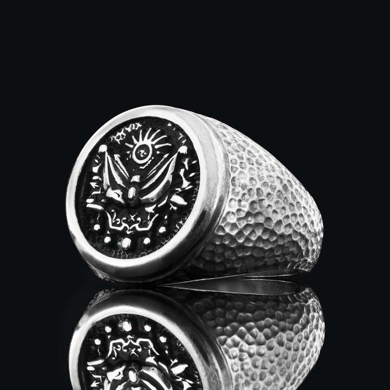 Round Ottoman State Coat of Arms Signet Ring