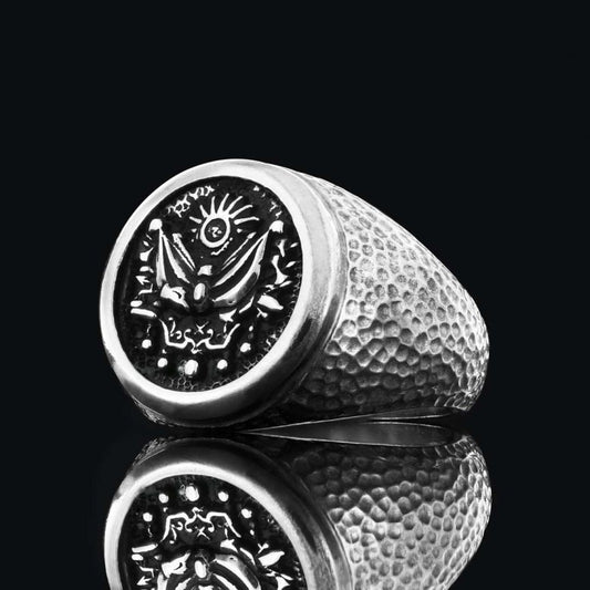 Round Ottoman State Coat of Arms Signet Ring - view 2