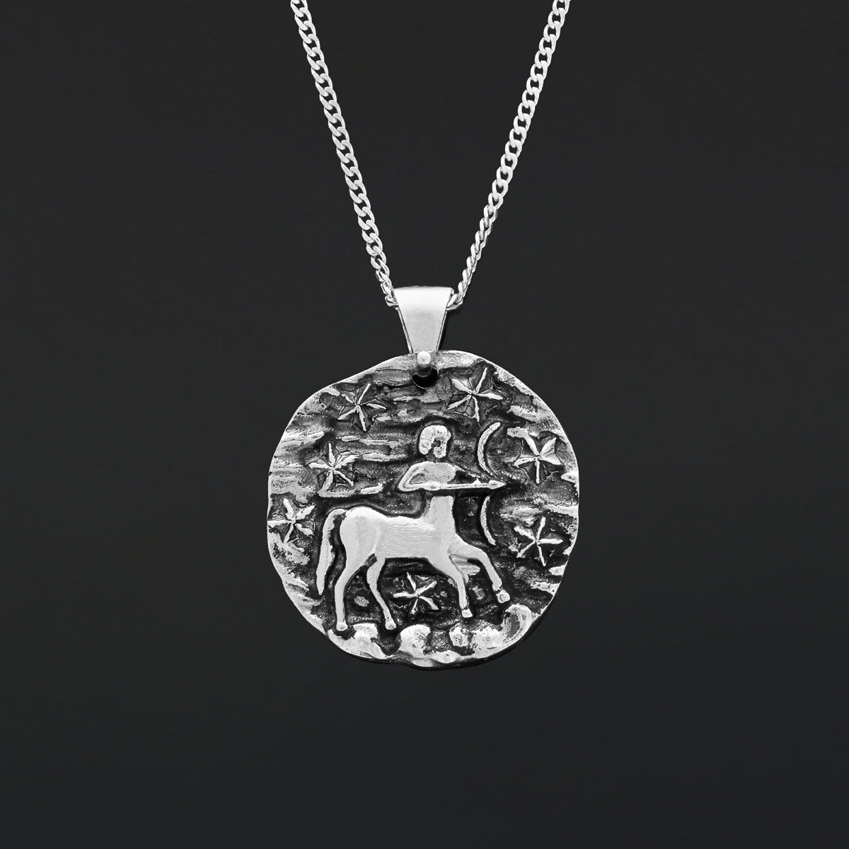 Sagittarius Horoscope Pendant, Zodiac Sign Jewelry, Astrological Necklace