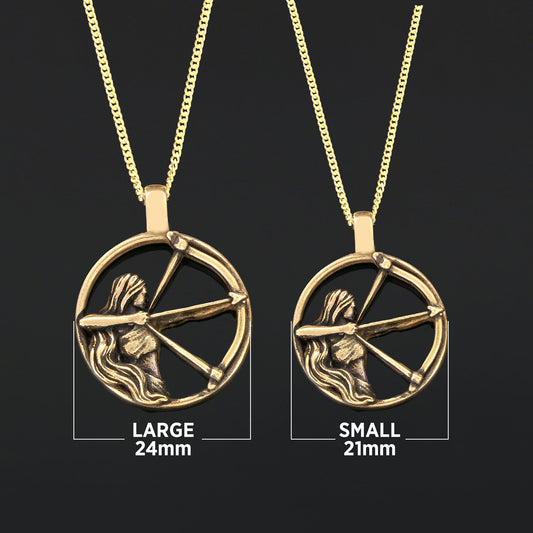 Sagittarius Pendant, Sterling Silver Sagittarius Necklace, Handmade Sagittarius Jewelry, Horoscope Sagittarius Necklace