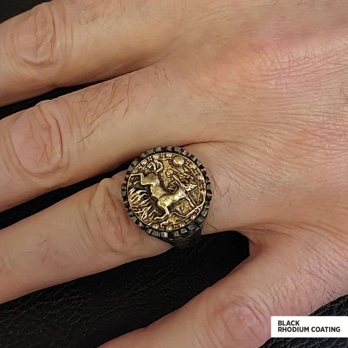 Sagittarius Sign Ring, 925 Sterling Silver Sagittarius Sign Ring by SWISS PLUS - Zodiac Collection - view 7