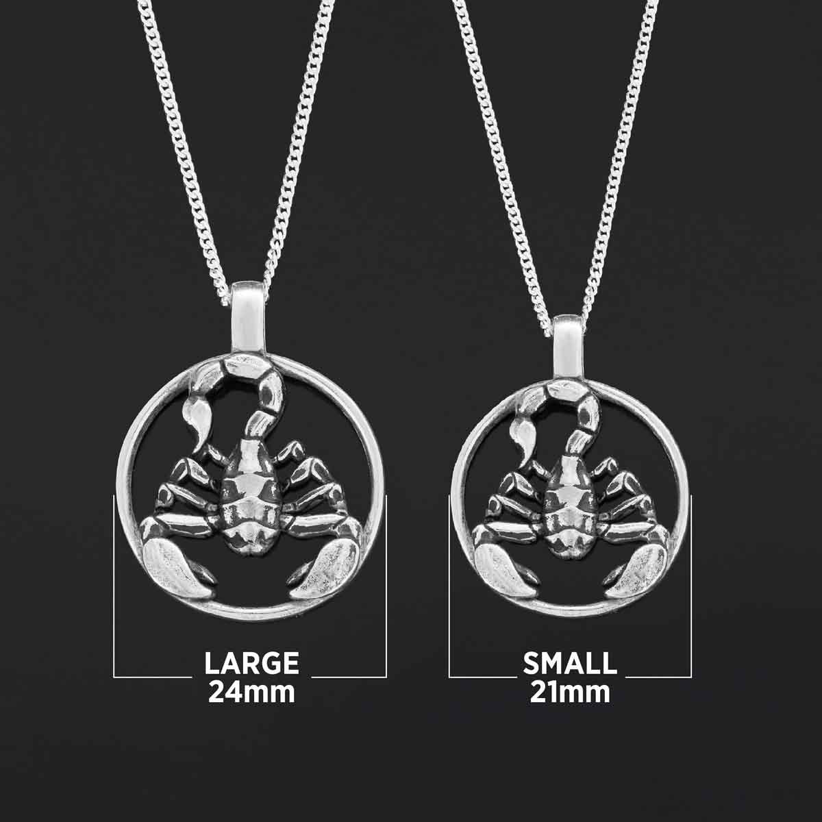 Scorpio Pendant, Sterling Silver Scorpio Necklace, Scorpio Jewelry, Horoscope Scorpio Necklace - view 7