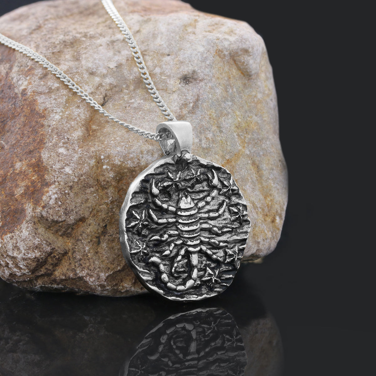 Scorpio Pendant, Zodiac Jewelry, Sterling Silver Necklace, Astrology Charm, Gift for Scorpio - view 1