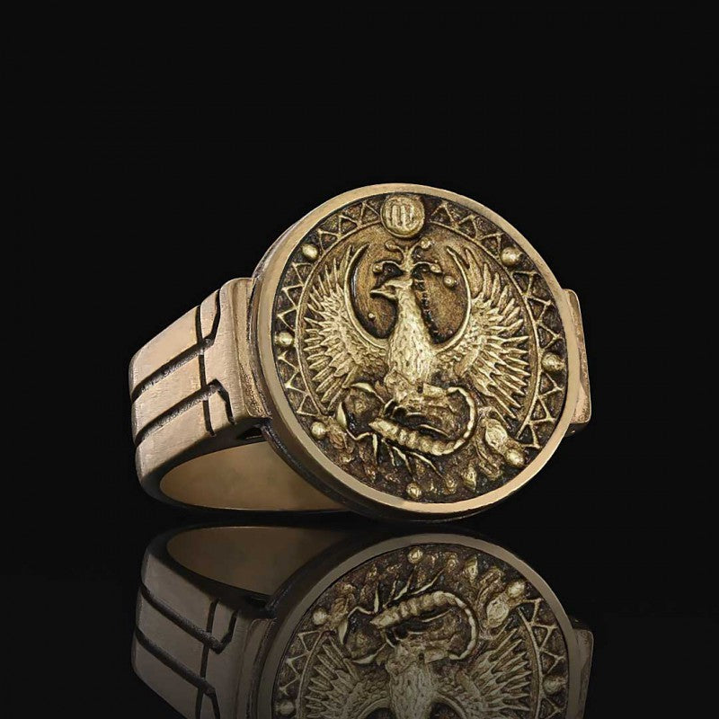 Scorpio Zodiac Round Ring - view 3