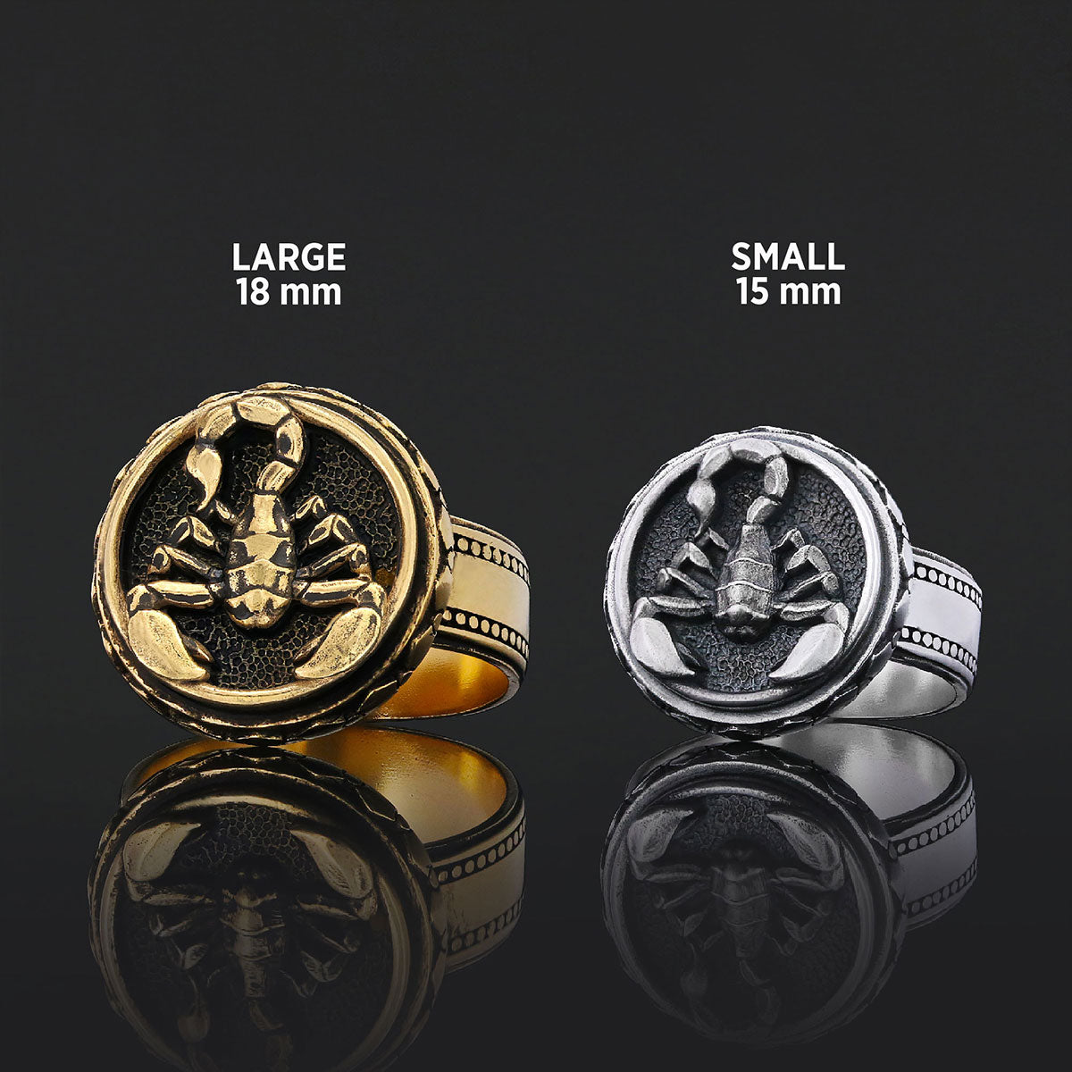 Scorpio Zodiac Silver Ring - view 4