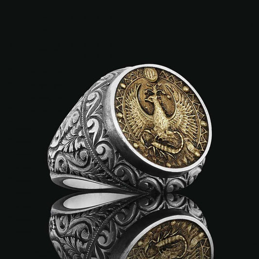 Scorpio Zodiac Silver Ring - view 2