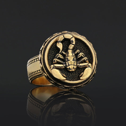Scorpio Zodiac Silver Ring
