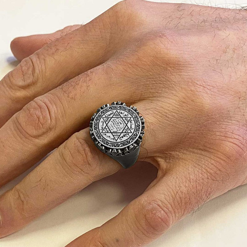 Seal Of Solomon Silver Ring - view 6