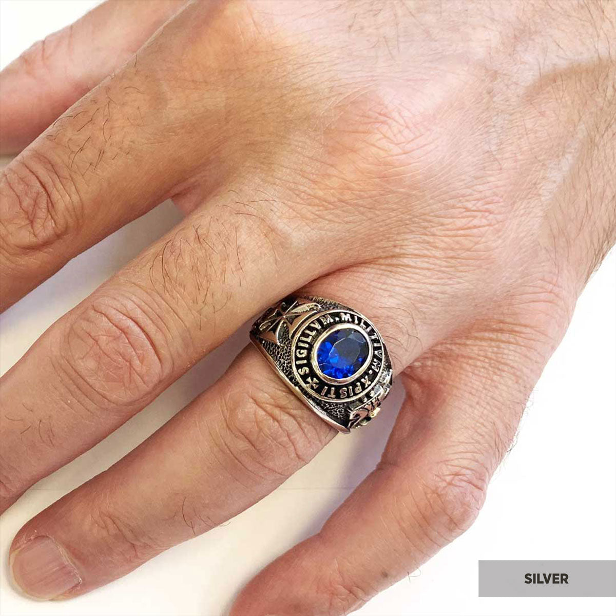 Sigillvm Militvm Xpisti Masonic Ring, Mason Jewelry, Custom Mason Ring by SWISS PLUS - Mason Collection - view 7
