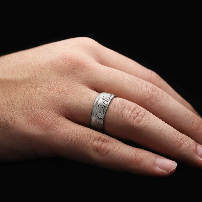 Silver Band Ring by SWISS PLUS - Inspirational Rings - view 6