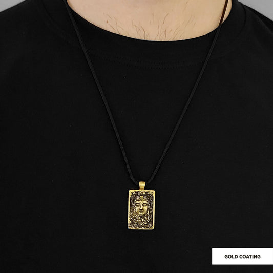 Silver Buddha Pendant Gold Coating - view 2