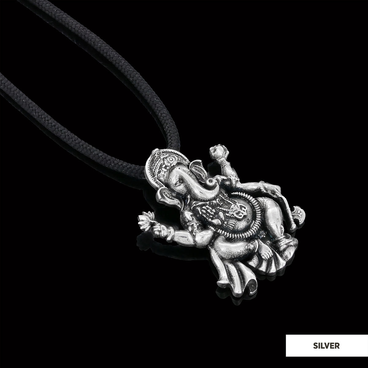 Silver Ganesha Pendant Silver