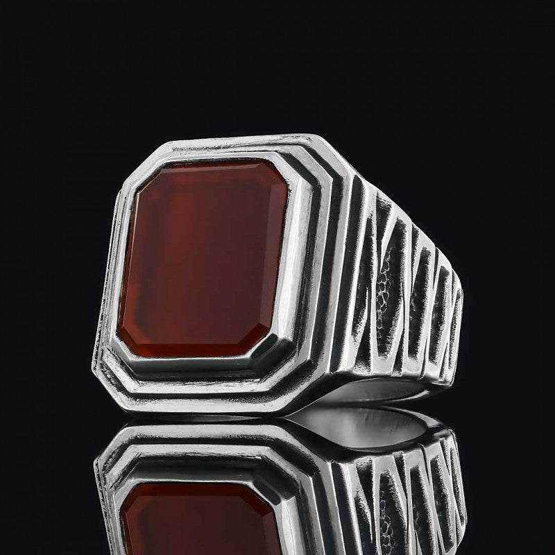 Silver Men Ring by SWISS PLUS - Unique Design Rings - view 7