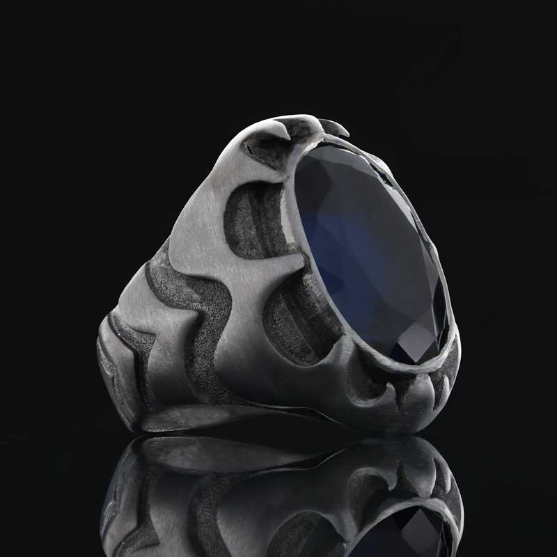 Silver Stone Ring by SWISS PLUS - Unique Design Rings - view 7