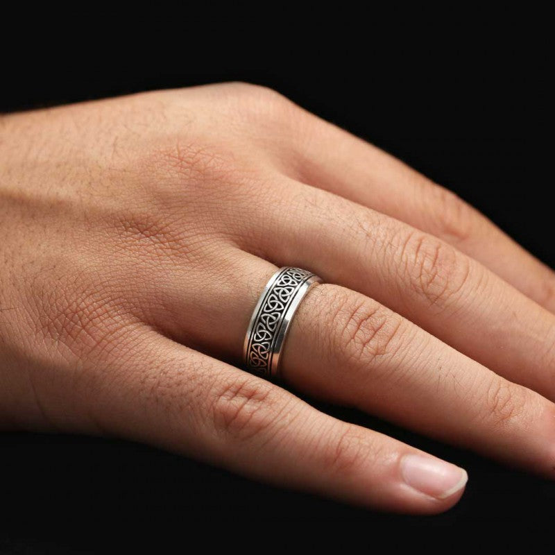 Silver Wedding Ring by SWISS PLUS - Sterling Silver Band Rings - view 5