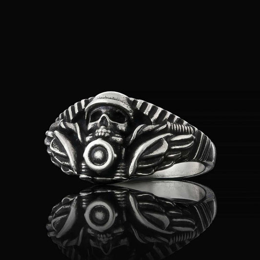 Skull Biker Ring - view 2
