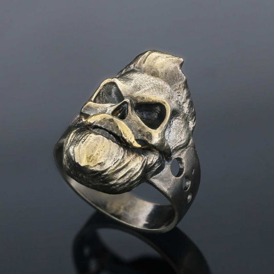 Skull with Beard Ring - view 2