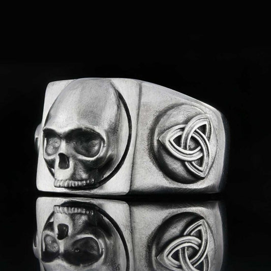 Skull Embossed Ring - view 2