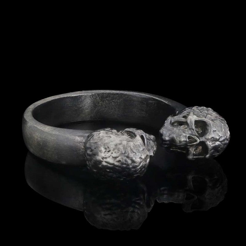 Skull Women 925 Silver Wedding Ring by SWISS PLUS - Sterling Silver Band Rings - view 7