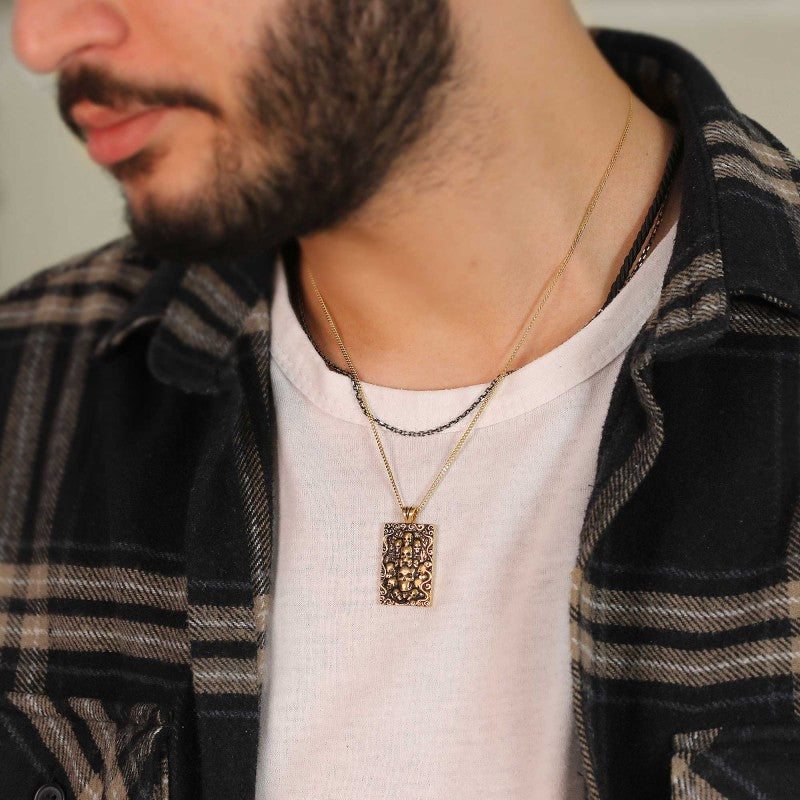 Skulls in Frame Pendant by SWISS PLUS - Unique Pendants & Cool Design Necklaces - view 5