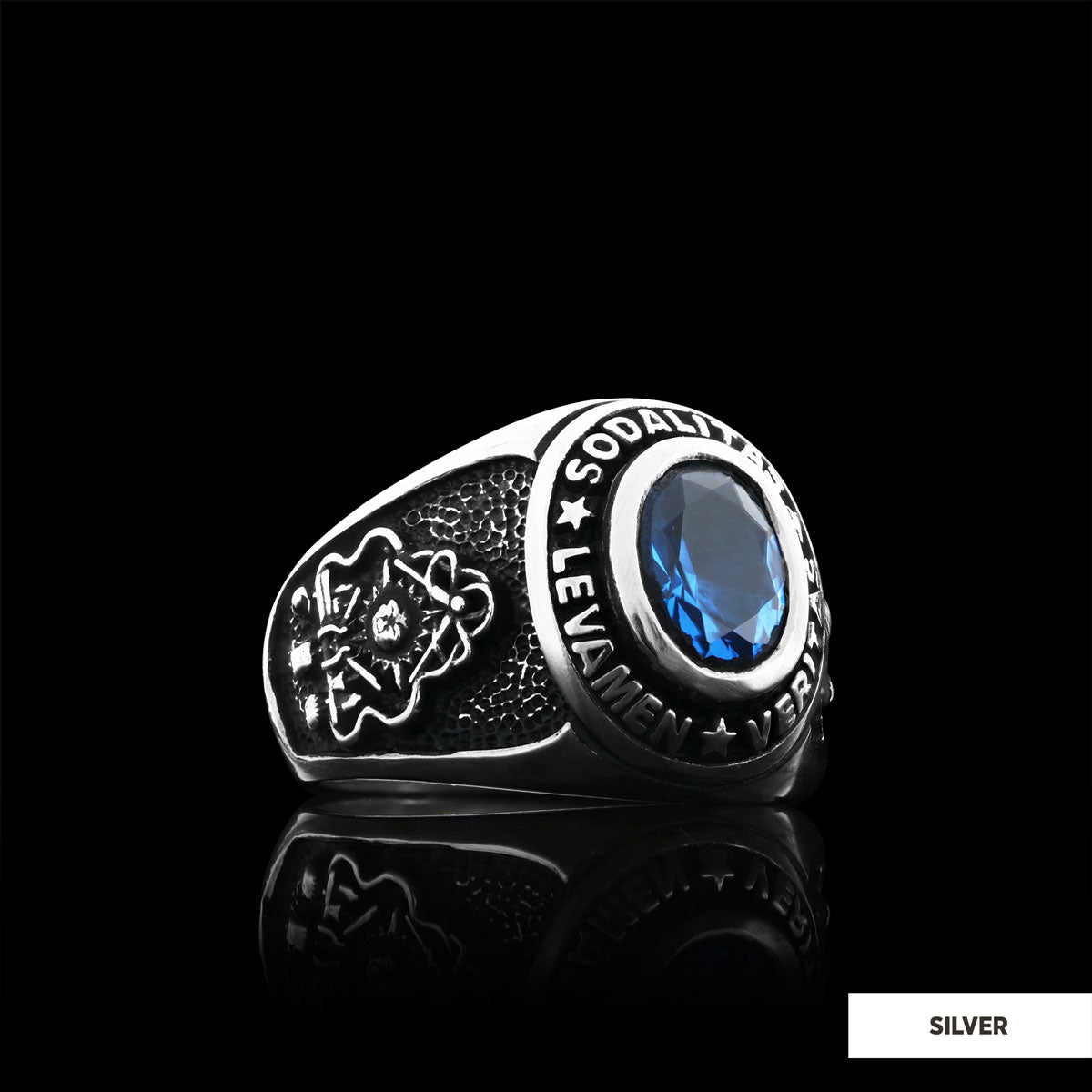 Sodalitas Levamen Veritas Masonic Ring, nights Templar Ring, Master Masonic Ring