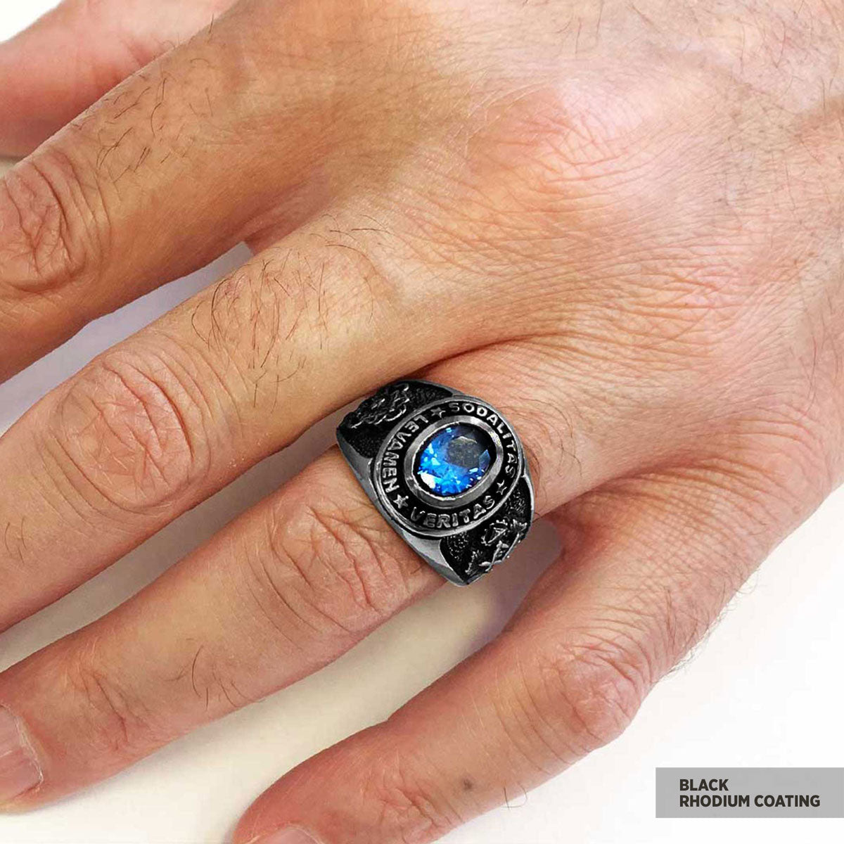 Sodalitas Levamen Veritas Masonic Ring, nights Templar Ring, Master Masonic Ring