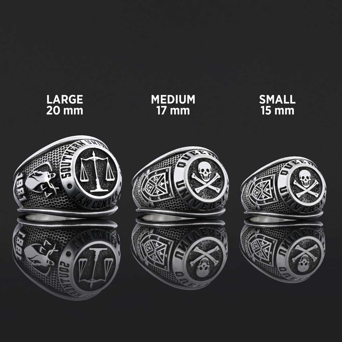 Southern University Ring, Class Ring, Handmade University Graduation Ring, High School Ring by SWISS PLUS - Custom College Cl
