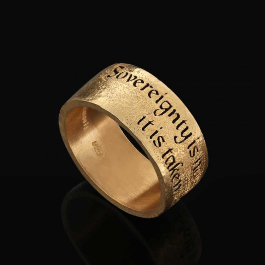 Sovereignty Motto Band Ring