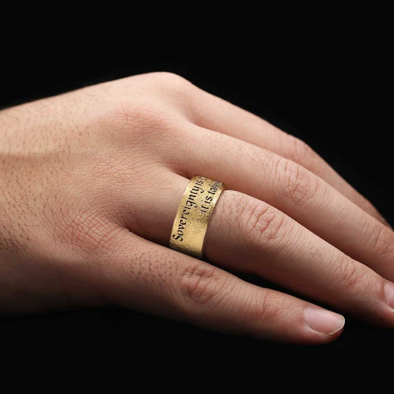 Sovereignty Motto Band Ring