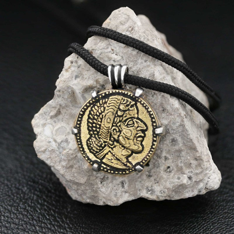 Special Design 925 Sterling Silver Egyptian Coin Women Pendant