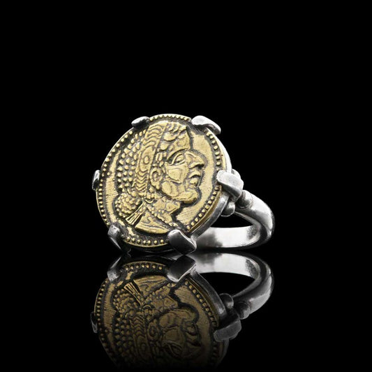 Special Design 925 Sterling Silver Egyptian Coin Women Ring