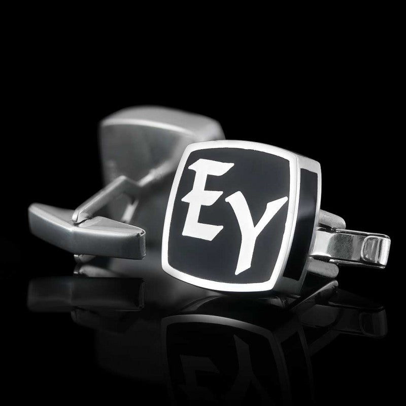 Special Design 925 Sterling Silver Letter Cufflinks by SWISS PLUS - Letter Collection - view 3