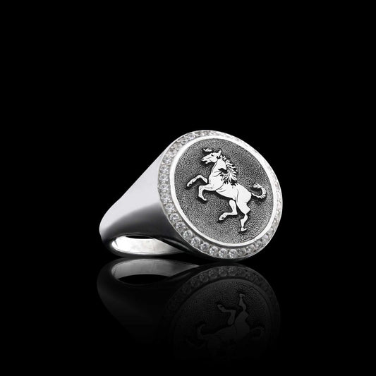 Special Design Silver Unicorn Women Ring - view 2