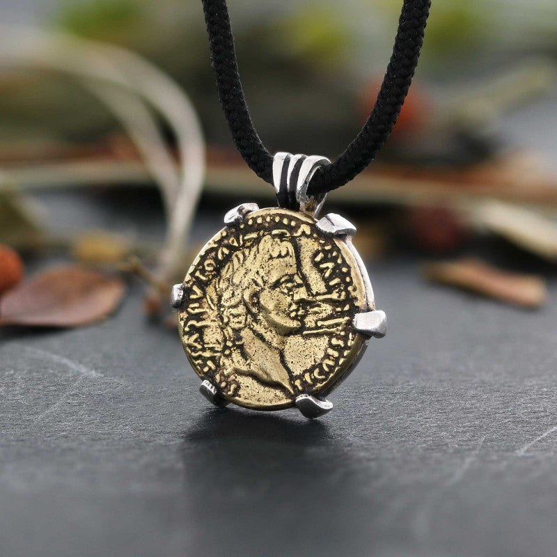 Special Design Sterling Silver Old Rome Coin Women Pendant
