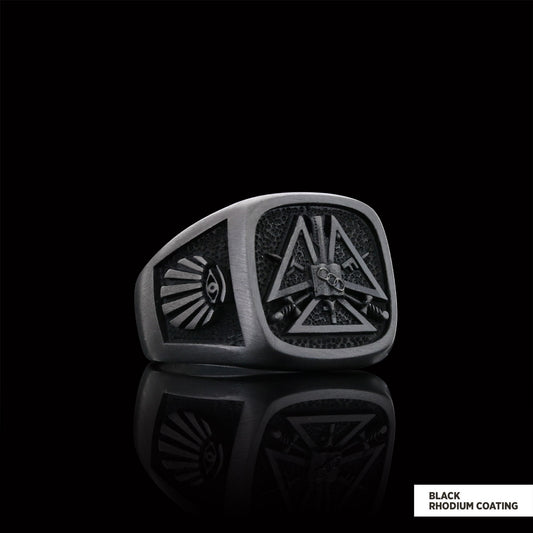 Special Masonic Ring, Freemasonic Ring, Master Mason Ring, Elegant Masonic Ring - view 2