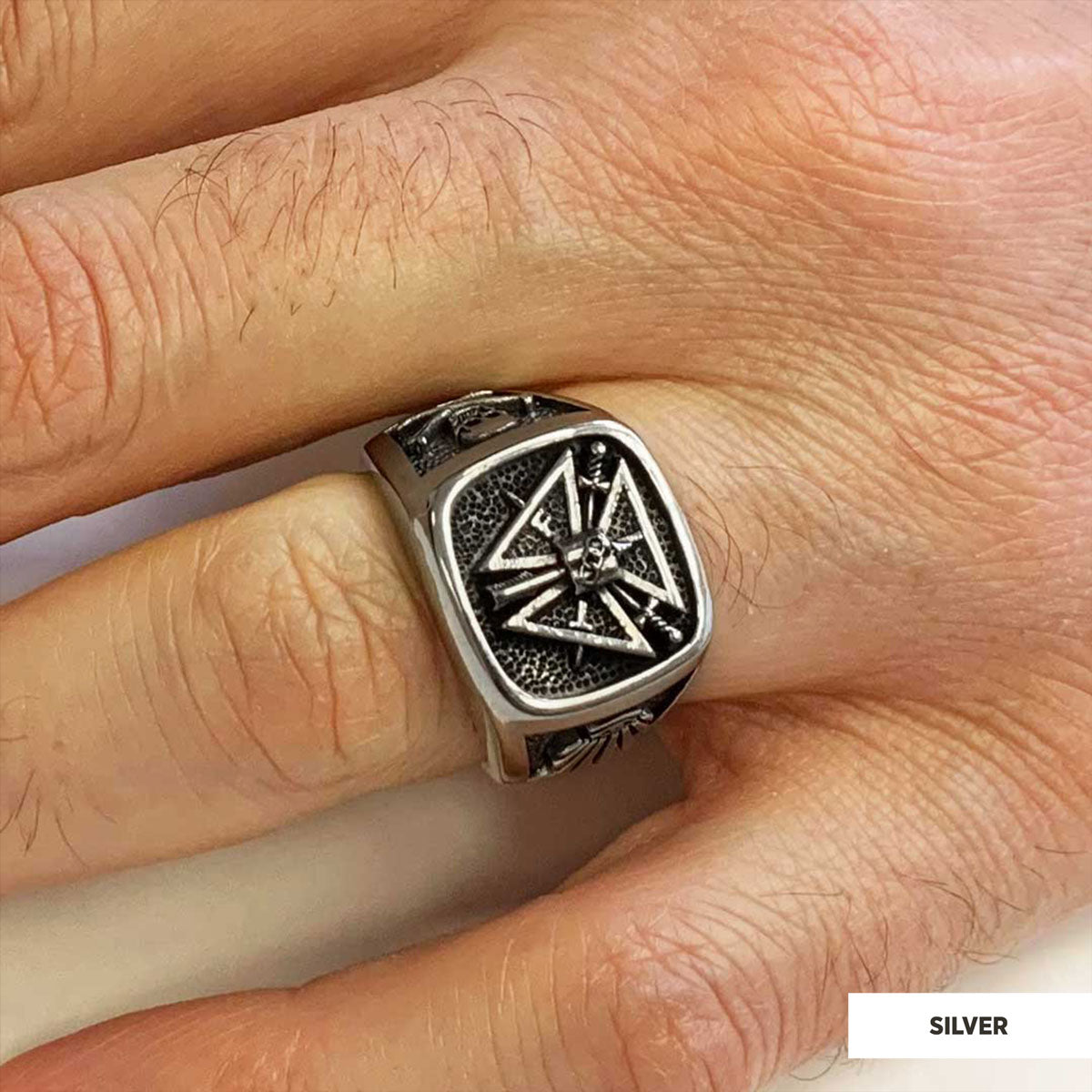 Special Masonic Ring, Freemasonic Ring, Master Mason Ring, Elegant Masonic Ring by SWISS PLUS - Mason Collection - view 7