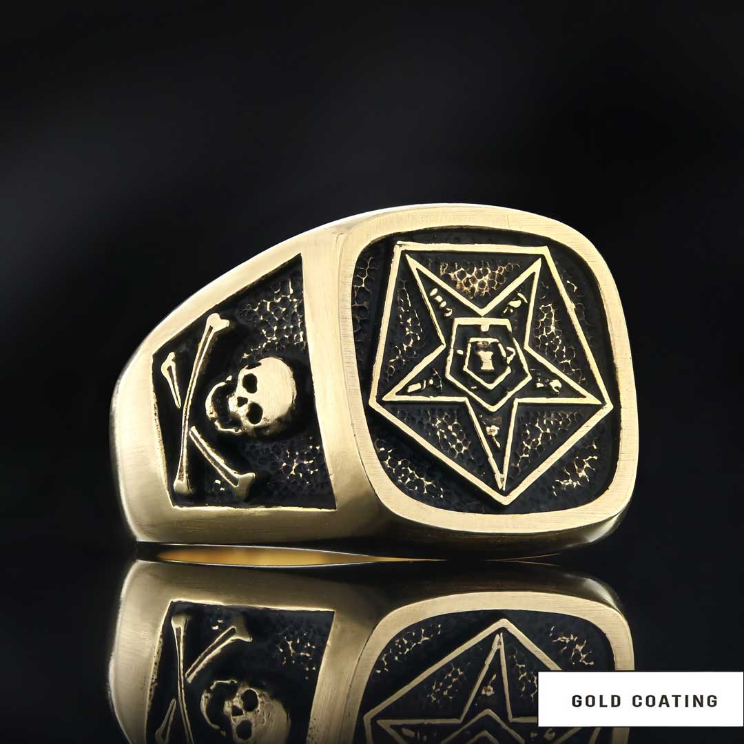 Special Square Eastern Star Masonic Ring, Freemason Ring, Master Mason Rings - view 2