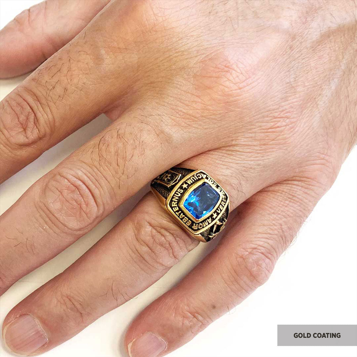 Star of David Masonic Ring, Arcane Mason Ring, Celestial Mason Brotherhood Ring by SWISS PLUS - Jewish Collection - view 7