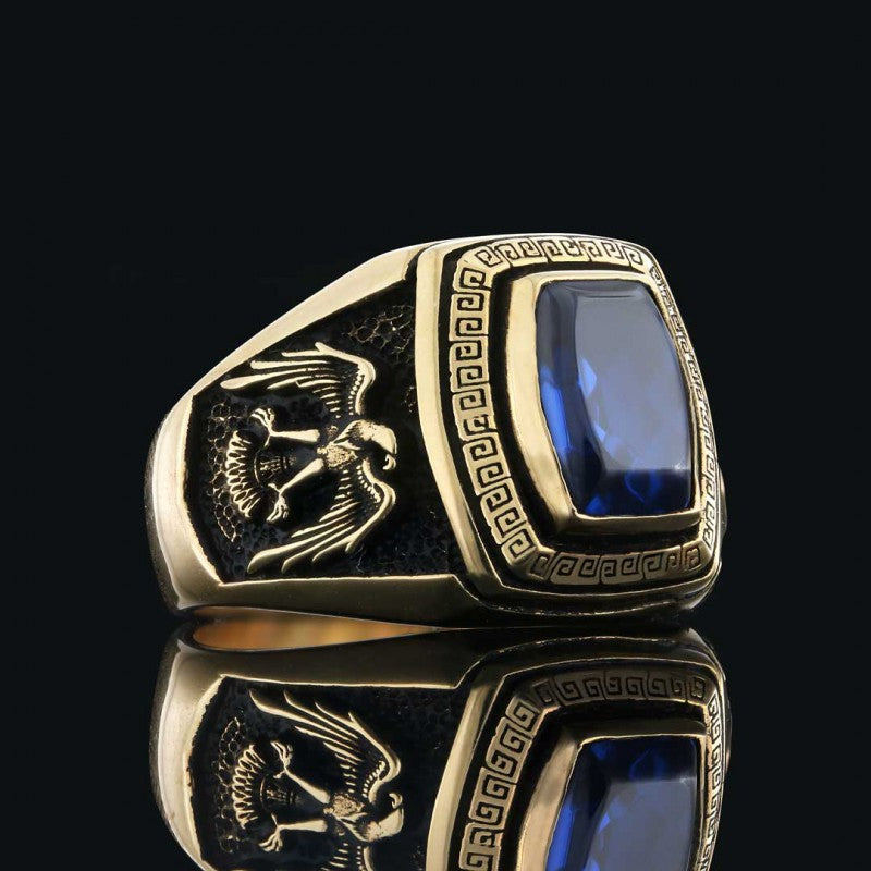 Sterling Silver Ottoman Eagle Signet Ring by SWISS PLUS - Ottoman Jewelry Collection - view 7