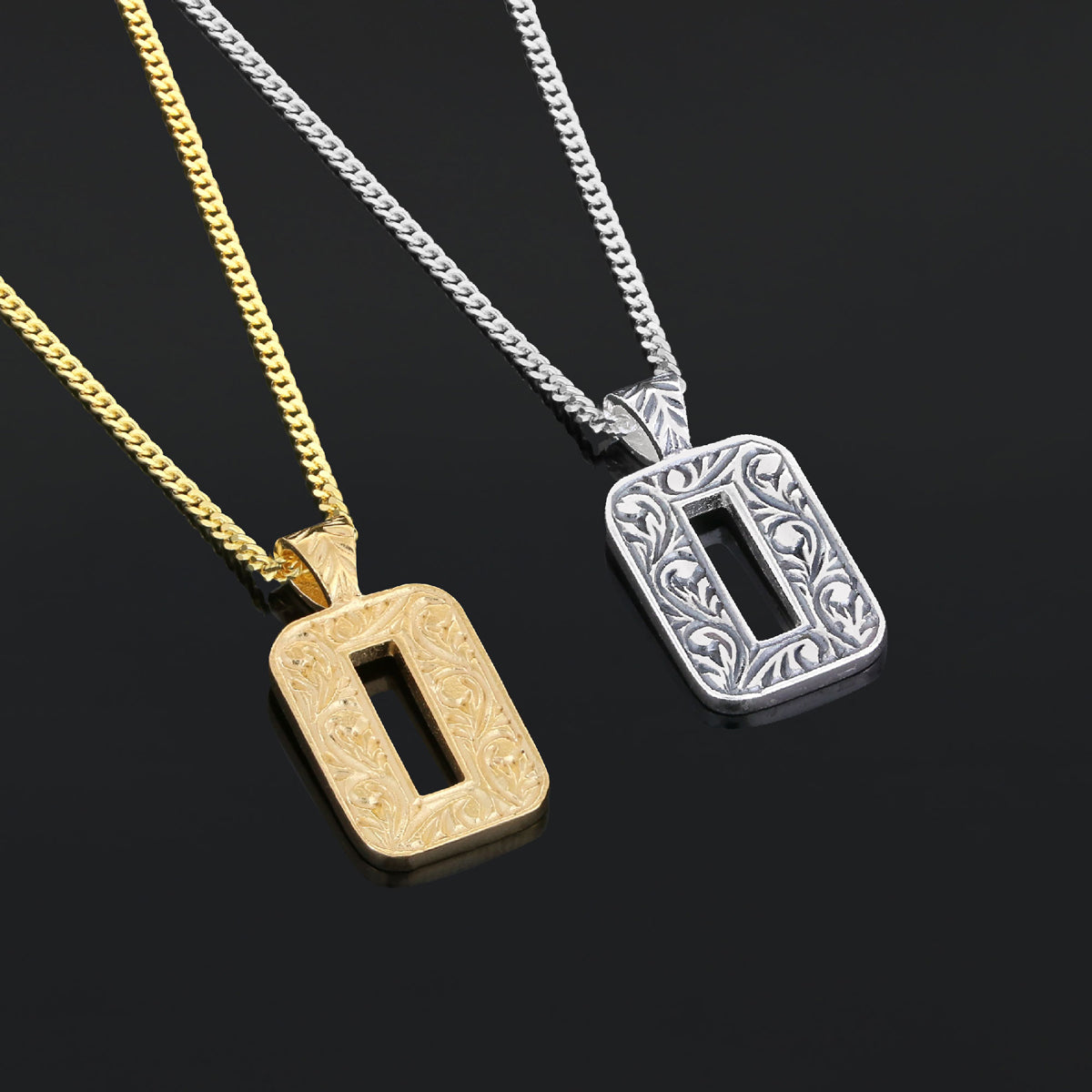 Sterling Silver Special Design Monogram Letter O Necklace - view 6