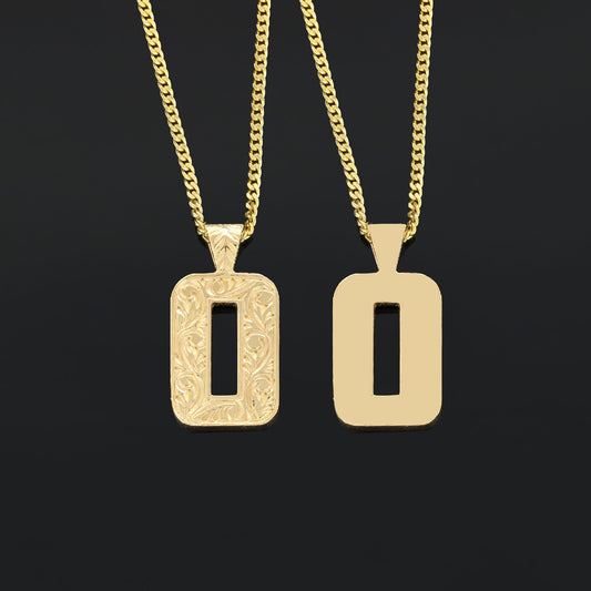 Sterling Silver Special Design Monogram Letter O Necklace - view 2