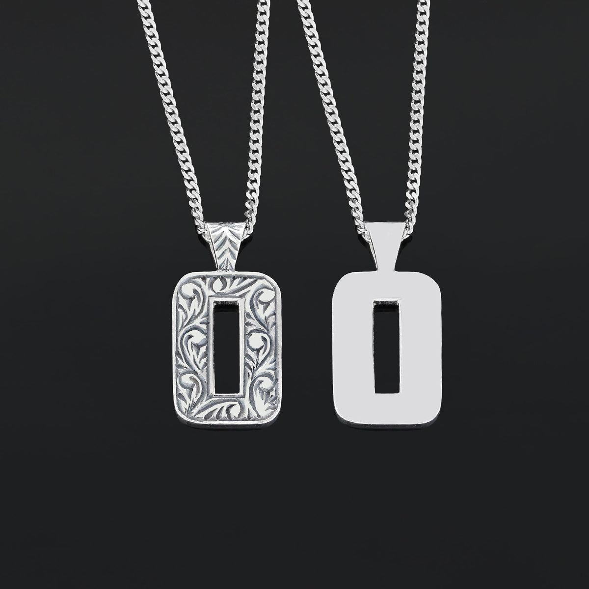 Sterling Silver Special Design Monogram Letter O Necklace
