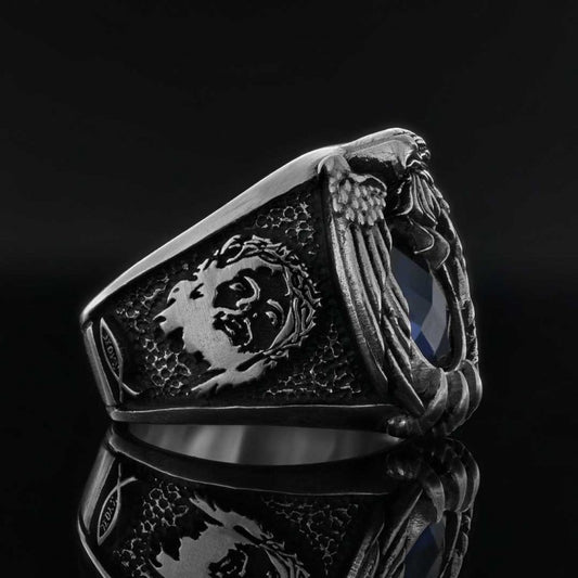 Stone With Cross Ring