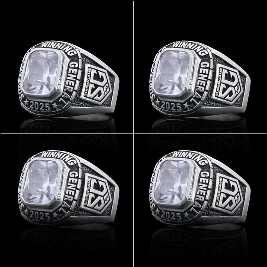 Supergame Winninig General 2025 Silver Ring by SWISS PLUS - Custom College Class Rings - view 2