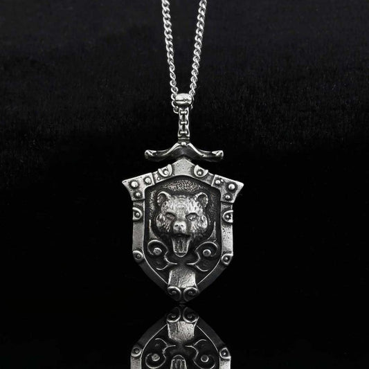 Sword Shield Necklace by SWISS PLUS - Unique Pendants & Cool Design Necklaces - view 2