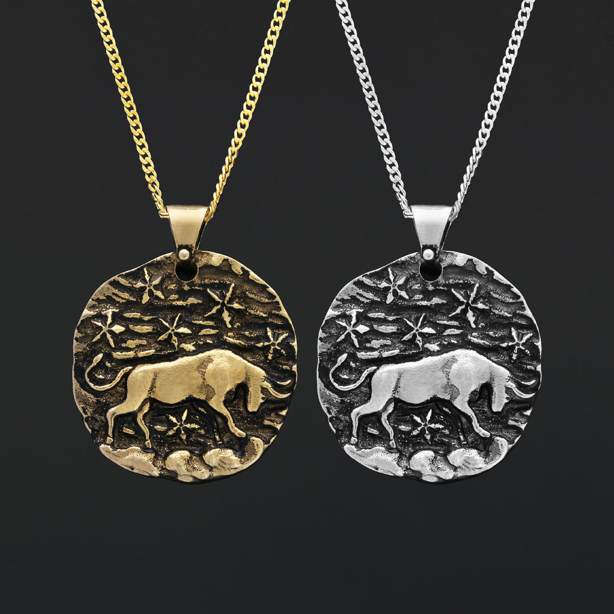 Taurus Zodiac Pendant, Star Sign Necklace, Astrological Jewelry