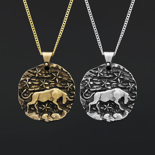 Taurus Zodiac Pendant, Star Sign Necklace, Astrological Jewelry - view 2