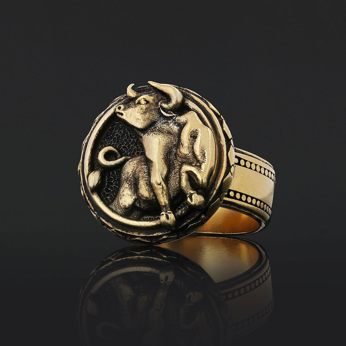 Taurus Zodiac Silver Ring